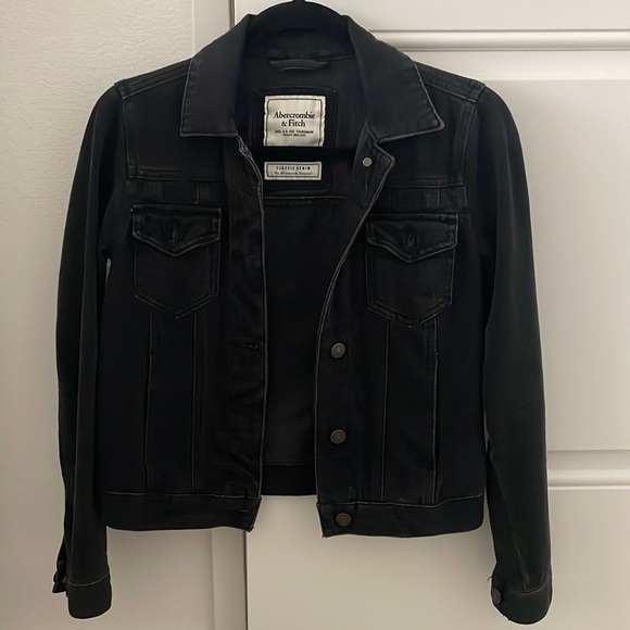 A&F Black Denim Jacket - Picture 1 of 7